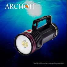 Archon Wg76W Goodman manejar la luz de vídeo de buceo CREE LED Max 6500 lúmenes